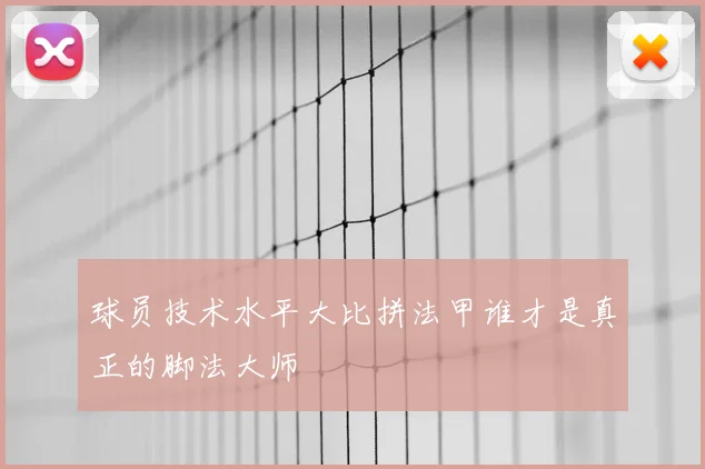 球员技术水平大比拼法甲谁才是真正的脚法大师